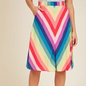 Projected Passion A-line Rainbow Skirt